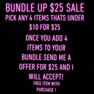 4 ITEMS FOR $25 BUNDLE DEAL SALE! UNDER $10 ITEMS!